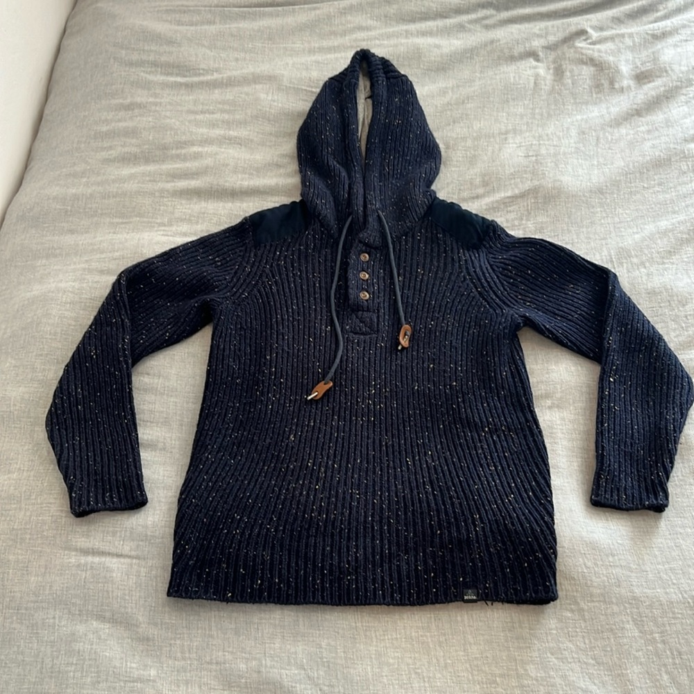 Prana Hooded Henley Lambswool Sweater